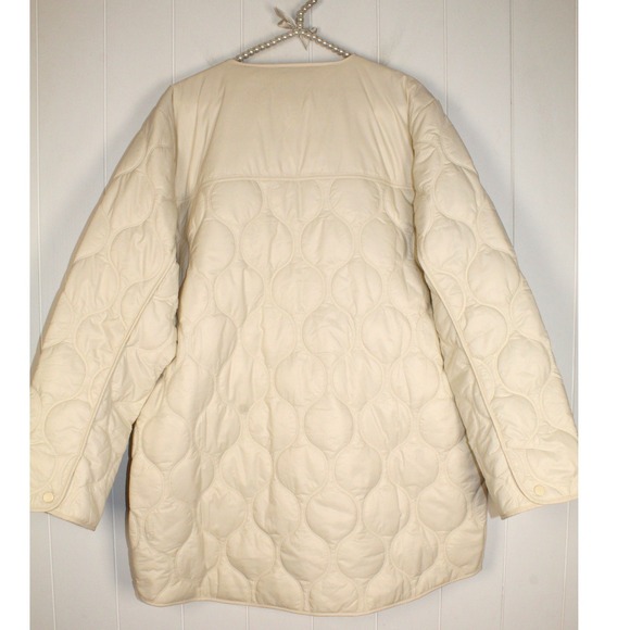 Athleta Alight Quilted Puffer Jacket in Ivory Size Large - Picture 8 of 9